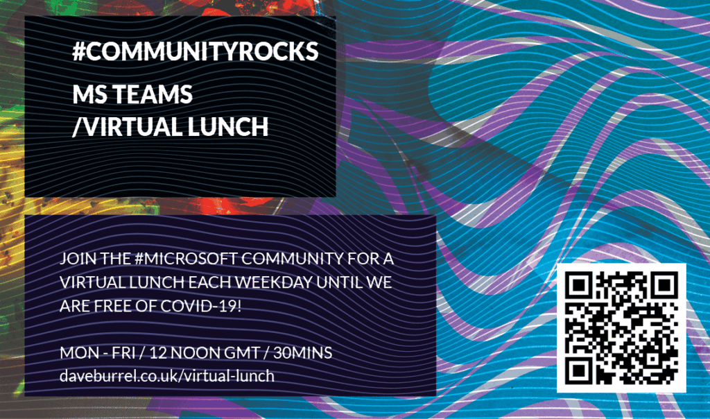 #COMMUNITYROCKS – Virtual Lunch